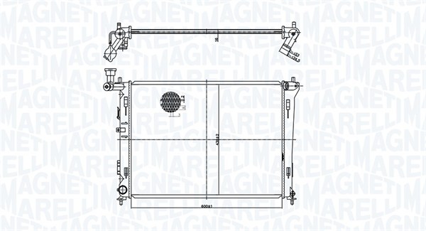 MAGNETI MARELLI 350213168100 Radiatore, Raffreddamento motore