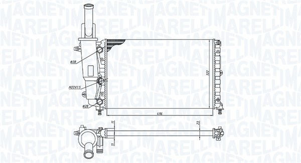 MAGNETI MARELLI 350213171200 Radiatore, Raffreddamento motore