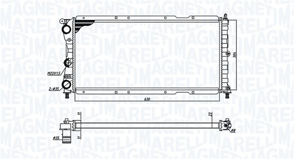 MAGNETI MARELLI 350213171400 Radiatore, Raffreddamento motore