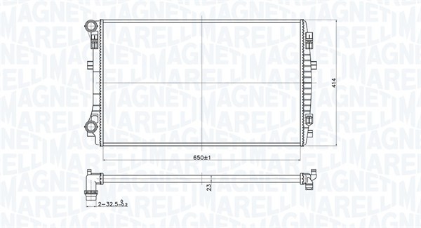 MAGNETI MARELLI 350213173400 Radiatore, Raffreddamento motore