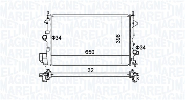 MAGNETI MARELLI 350213173700 Radiatore, Raffreddamento motore-Radiatore, Raffreddamento motore-Ricambi Euro