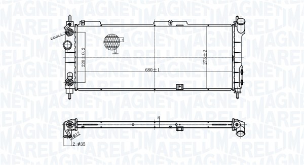 MAGNETI MARELLI 350213174400 Radiatore, Raffreddamento motore-Radiatore, Raffreddamento motore-Ricambi Euro