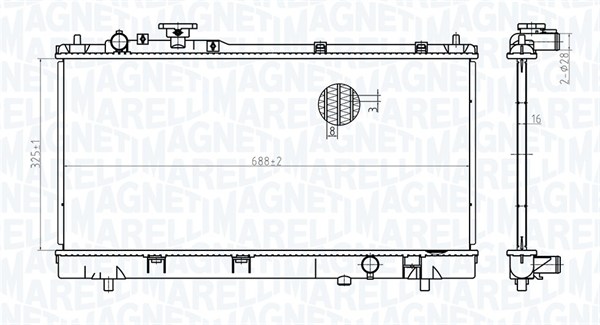 MAGNETI MARELLI 350213175400 Radiatore, Raffreddamento motore-Radiatore, Raffreddamento motore-Ricambi Euro