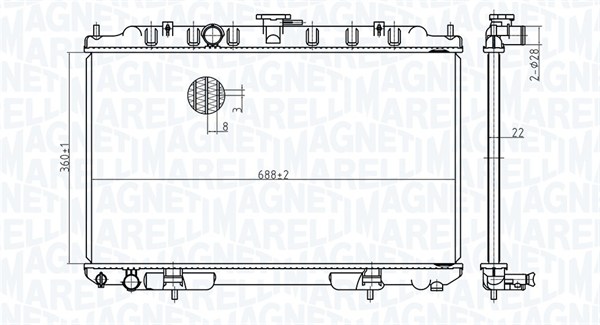 MAGNETI MARELLI 350213175700 Radiatore, Raffreddamento motore