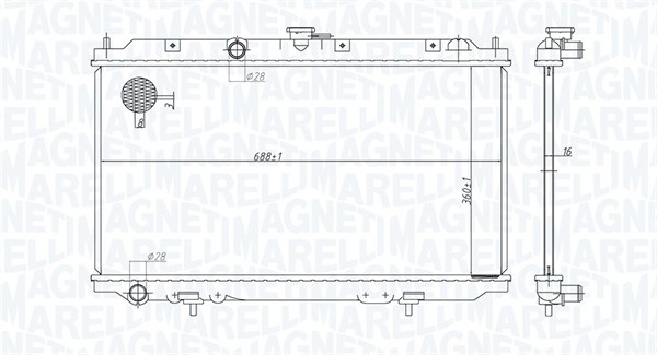 MAGNETI MARELLI 350213176200 Radiatore, Raffreddamento motore-Radiatore, Raffreddamento motore-Ricambi Euro