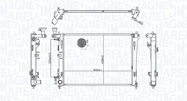 MAGNETI MARELLI 350213176600 Radiatore, Raffreddamento motore-Radiatore, Raffreddamento motore-Ricambi Euro