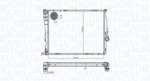 MAGNETI MARELLI 350213176800 Radiatore, Raffreddamento motore-Radiatore, Raffreddamento motore-Ricambi Euro