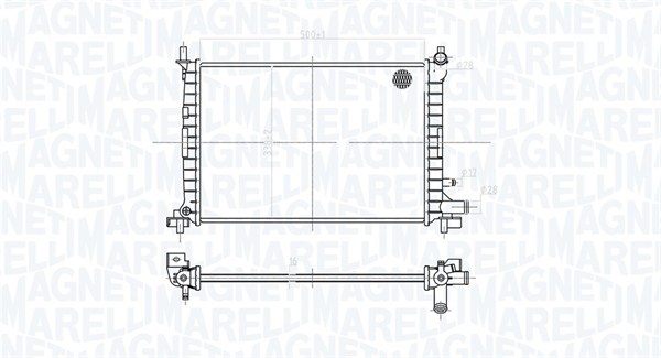 MAGNETI MARELLI 350213176900 Radiatore, Raffreddamento motore-Radiatore, Raffreddamento motore-Ricambi Euro