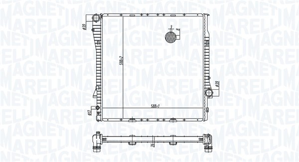 MAGNETI MARELLI 350213177700 Radiatore, Raffreddamento motore