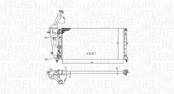 MAGNETI MARELLI 350213177000 Radiatore, Raffreddamento motore