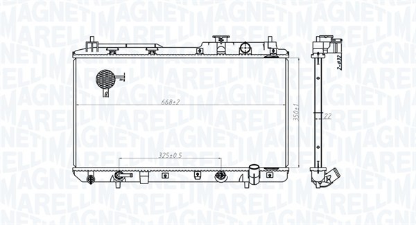 MAGNETI MARELLI 350213178200 Radiatore, Raffreddamento motore-Radiatore, Raffreddamento motore-Ricambi Euro