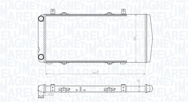 MAGNETI MARELLI 350213180100 Radiatore, Raffreddamento motore