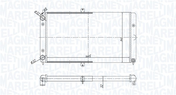 MAGNETI MARELLI 350213180700 Radiatore, Raffreddamento motore-Radiatore, Raffreddamento motore-Ricambi Euro