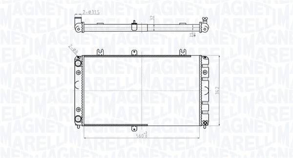 MAGNETI MARELLI 350213181400 Radiatore, Raffreddamento motore-Radiatore, Raffreddamento motore-Ricambi Euro