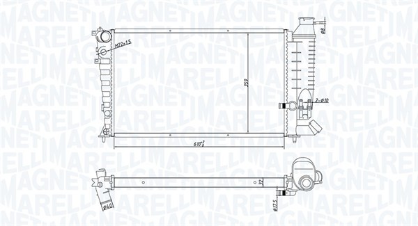 MAGNETI MARELLI 350213181800 Radiatore, Raffreddamento motore-Radiatore, Raffreddamento motore-Ricambi Euro