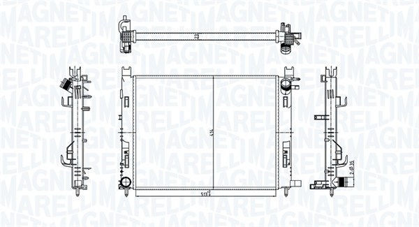 MAGNETI MARELLI 350213182100 Radiatore, Raffreddamento motore