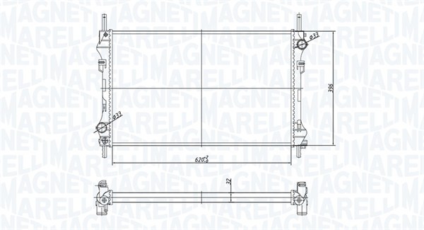 MAGNETI MARELLI 350213183300 Radiatore, Raffreddamento motore-Radiatore, Raffreddamento motore-Ricambi Euro