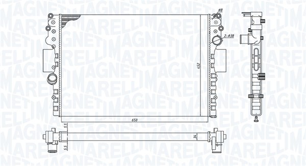 MAGNETI MARELLI 350213183800 Radiatore, Raffreddamento motore-Radiatore, Raffreddamento motore-Ricambi Euro