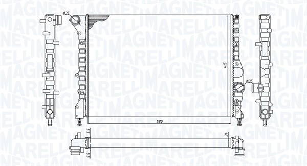 MAGNETI MARELLI 350213184200 Radiatore, Raffreddamento motore-Radiatore, Raffreddamento motore-Ricambi Euro