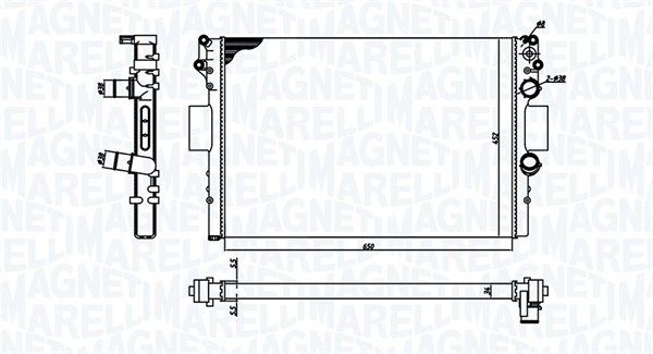 MAGNETI MARELLI 350213184400 Radiatore, Raffreddamento motore-Radiatore, Raffreddamento motore-Ricambi Euro