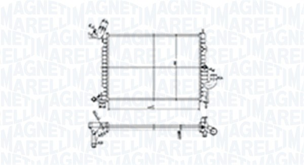 MAGNETI MARELLI 350213184500 Radiatore, Raffreddamento motore-Radiatore, Raffreddamento motore-Ricambi Euro