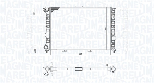 MAGNETI MARELLI 350213184900 Radiatore, Raffreddamento motore-Radiatore, Raffreddamento motore-Ricambi Euro