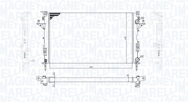 MAGNETI MARELLI 350213185800 Radiatore, Raffreddamento motore-Radiatore, Raffreddamento motore-Ricambi Euro