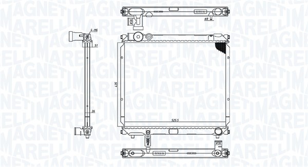 MAGNETI MARELLI 350213185900 Radiatore, Raffreddamento motore-Radiatore, Raffreddamento motore-Ricambi Euro