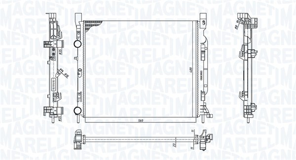 MAGNETI MARELLI 350213186900 Radiatore, Raffreddamento motore-Radiatore, Raffreddamento motore-Ricambi Euro