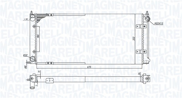 MAGNETI MARELLI 350213188300 Radiatore, Raffreddamento motore