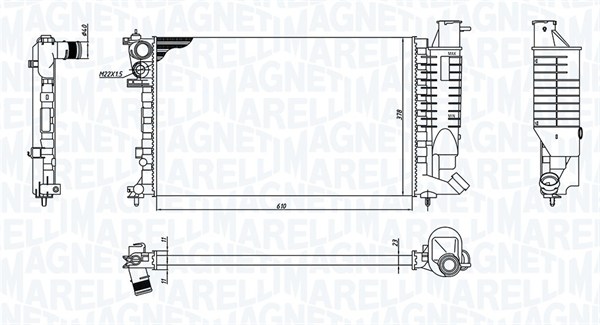 MAGNETI MARELLI 350213188400 Radiatore, Raffreddamento motore-Radiatore, Raffreddamento motore-Ricambi Euro