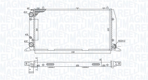 MAGNETI MARELLI 350213188700 Radiatore, Raffreddamento motore-Radiatore, Raffreddamento motore-Ricambi Euro