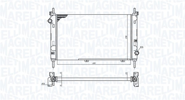 MAGNETI MARELLI 350213189300 Radiatore, Raffreddamento motore-Radiatore, Raffreddamento motore-Ricambi Euro