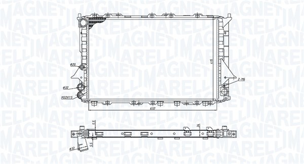 MAGNETI MARELLI 350213189900 Radiatore, Raffreddamento motore