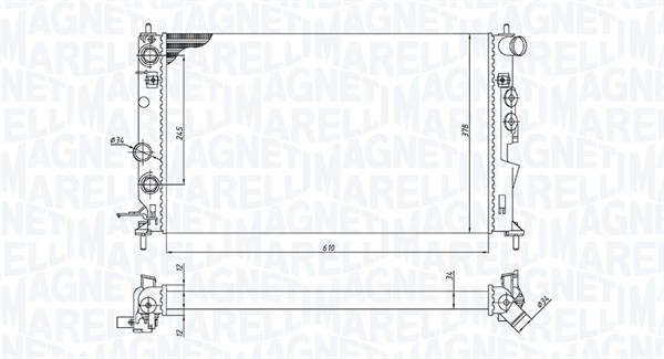 MAGNETI MARELLI 350213190300 Radiatore, Raffreddamento motore-Radiatore, Raffreddamento motore-Ricambi Euro