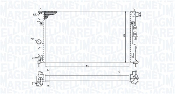 MAGNETI MARELLI 350213190600 Radiatore, Raffreddamento motore