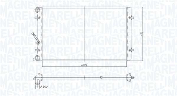 MAGNETI MARELLI 350213190800 Radiatore, Raffreddamento motore-Radiatore, Raffreddamento motore-Ricambi Euro