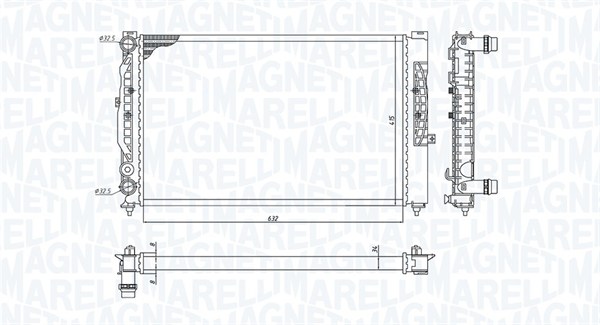 MAGNETI MARELLI 350213191700 Radiatore, Raffreddamento motore-Radiatore, Raffreddamento motore-Ricambi Euro