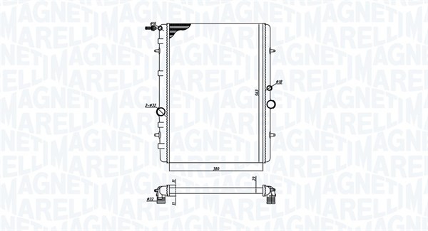 MAGNETI MARELLI 350213191800 Radiatore, Raffreddamento motore