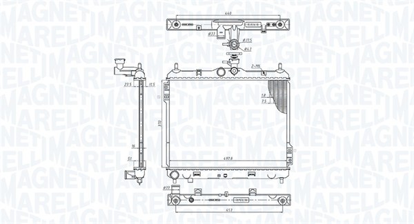 MAGNETI MARELLI 350213192200 Radiatore, Raffreddamento motore