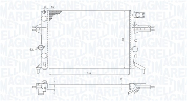 MAGNETI MARELLI 350213192400 Radiatore, Raffreddamento motore-Radiatore, Raffreddamento motore-Ricambi Euro