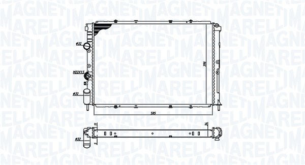 MAGNETI MARELLI 350213193600 Radiatore, Raffreddamento motore-Radiatore, Raffreddamento motore-Ricambi Euro