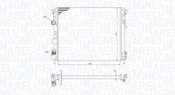 MAGNETI MARELLI 350213195200 Radiatore, Raffreddamento motore