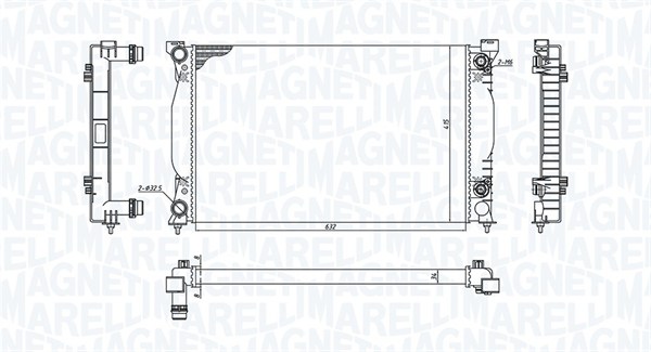 MAGNETI MARELLI 350213196600 Radiatore, Raffreddamento motore-Radiatore, Raffreddamento motore-Ricambi Euro