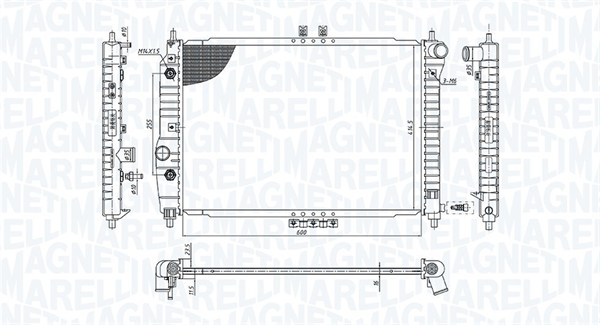 MAGNETI MARELLI 350213197400 Radiatore, Raffreddamento motore-Radiatore, Raffreddamento motore-Ricambi Euro