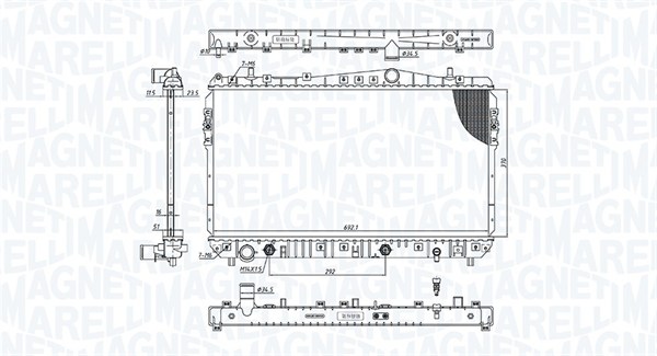 MAGNETI MARELLI 350213197500 Radiatore, Raffreddamento motore