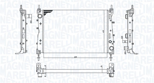 MAGNETI MARELLI 350213199100 Radiatore, Raffreddamento motore-Radiatore, Raffreddamento motore-Ricambi Euro