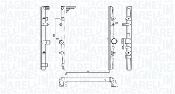 MAGNETI MARELLI 350213199400 Radiatore, Raffreddamento motore