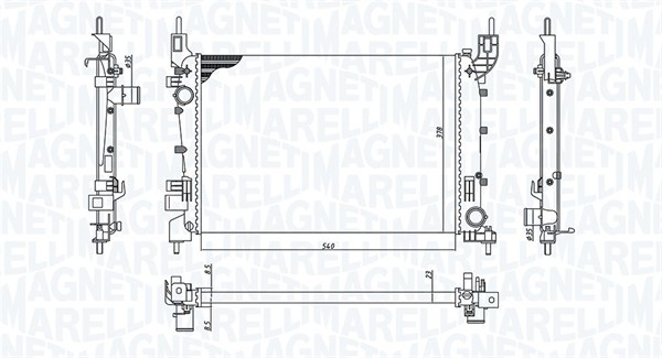 MAGNETI MARELLI 350213200400 Radiatore, Raffreddamento motore