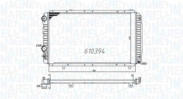 MAGNETI MARELLI 350213706000 Radiatore, Raffreddamento motore-Radiatore, Raffreddamento motore-Ricambi Euro